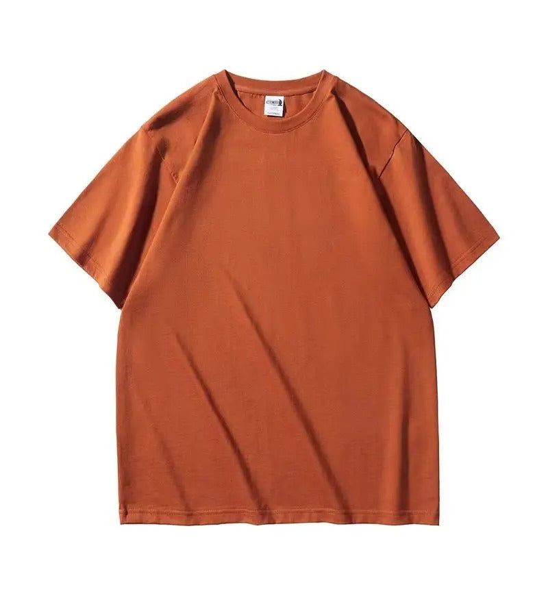LOGO Heavyweight 240gsm Shoulder Drop Custom Design 100% Cotton T-Shirt Casual Short Sleeve Male And Female Cutom Team Logo