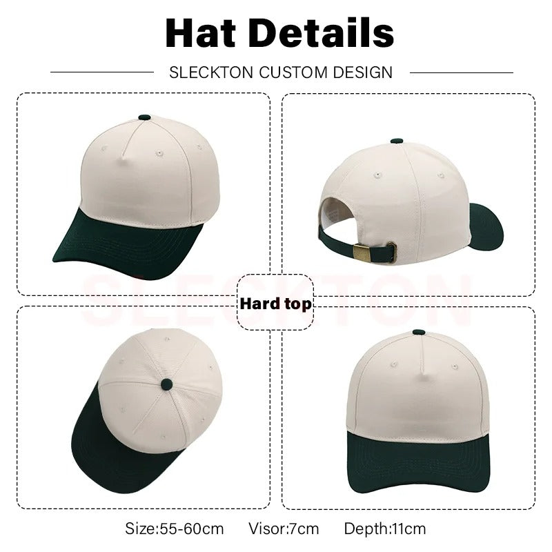 Custom Logo Baseball Caps for Men and Women Logo Embroidery Print Fashion Splicing