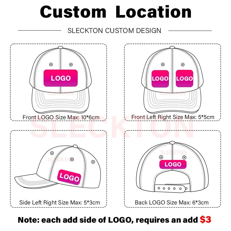 Custom Logo Baseball Caps for Men and Women Logo Embroidery Print Fashion Splicing
