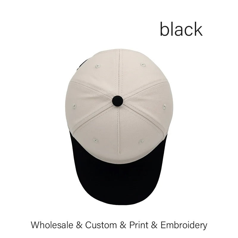 Custom Logo Baseball Caps for Men and Women Logo Embroidery Print Fashion Splicing