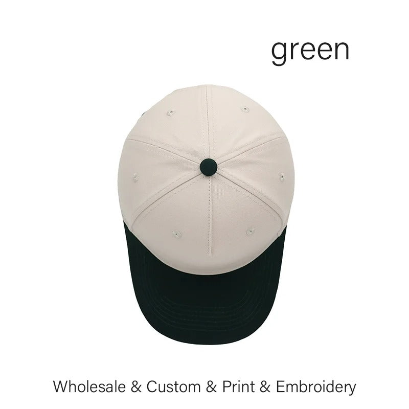 Custom Logo Baseball Caps for Men and Women Logo Embroidery Print Fashion Splicing